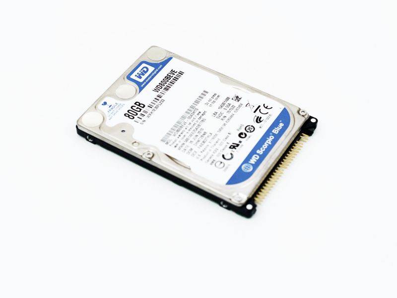 Western Digital 80 GB 5400 RPM 8MB Buffer IDE (Pata) 2.5" Laptop Hard drive - WD800BEVE