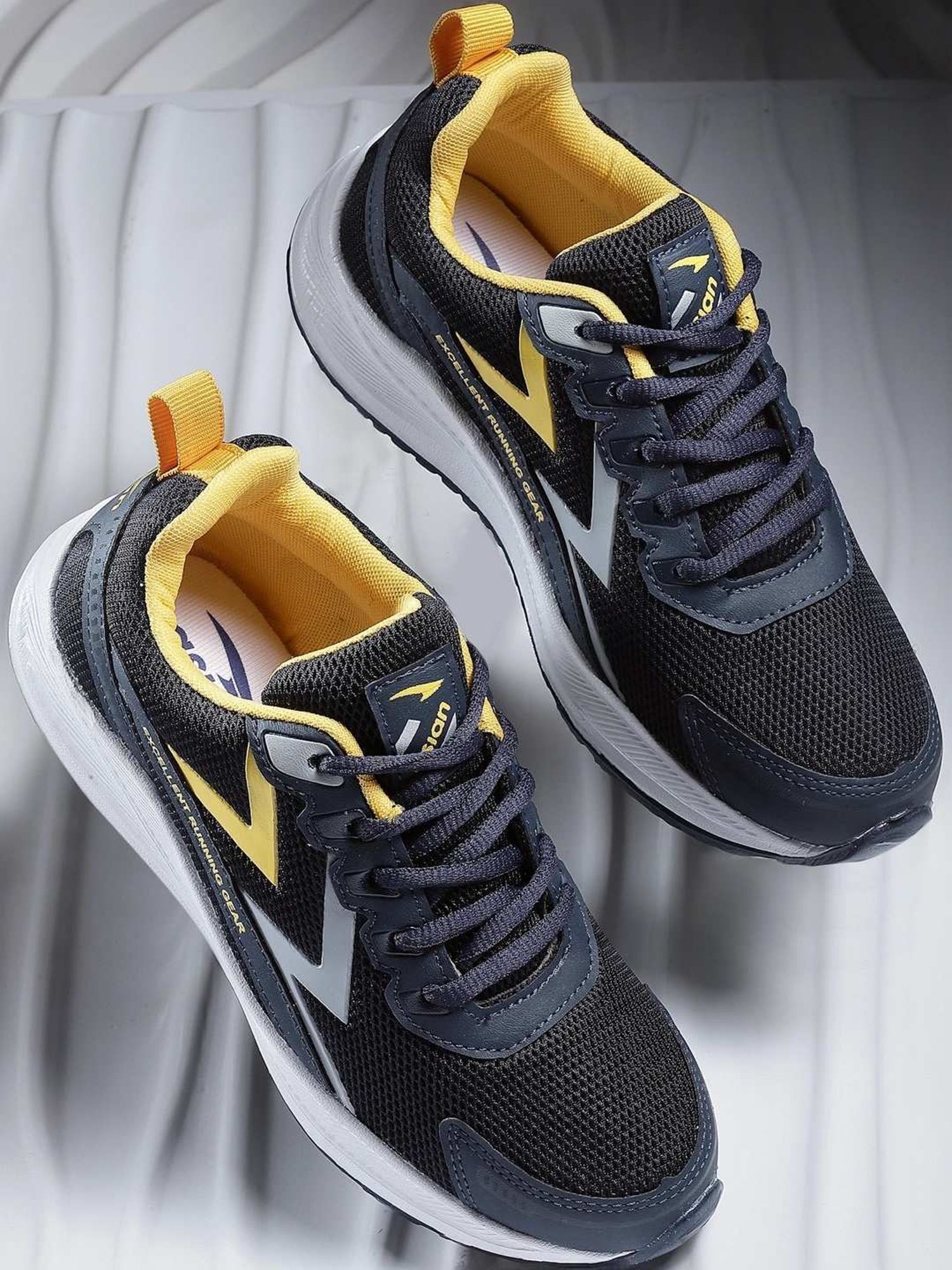 Asian Kids Navy Running Shoes