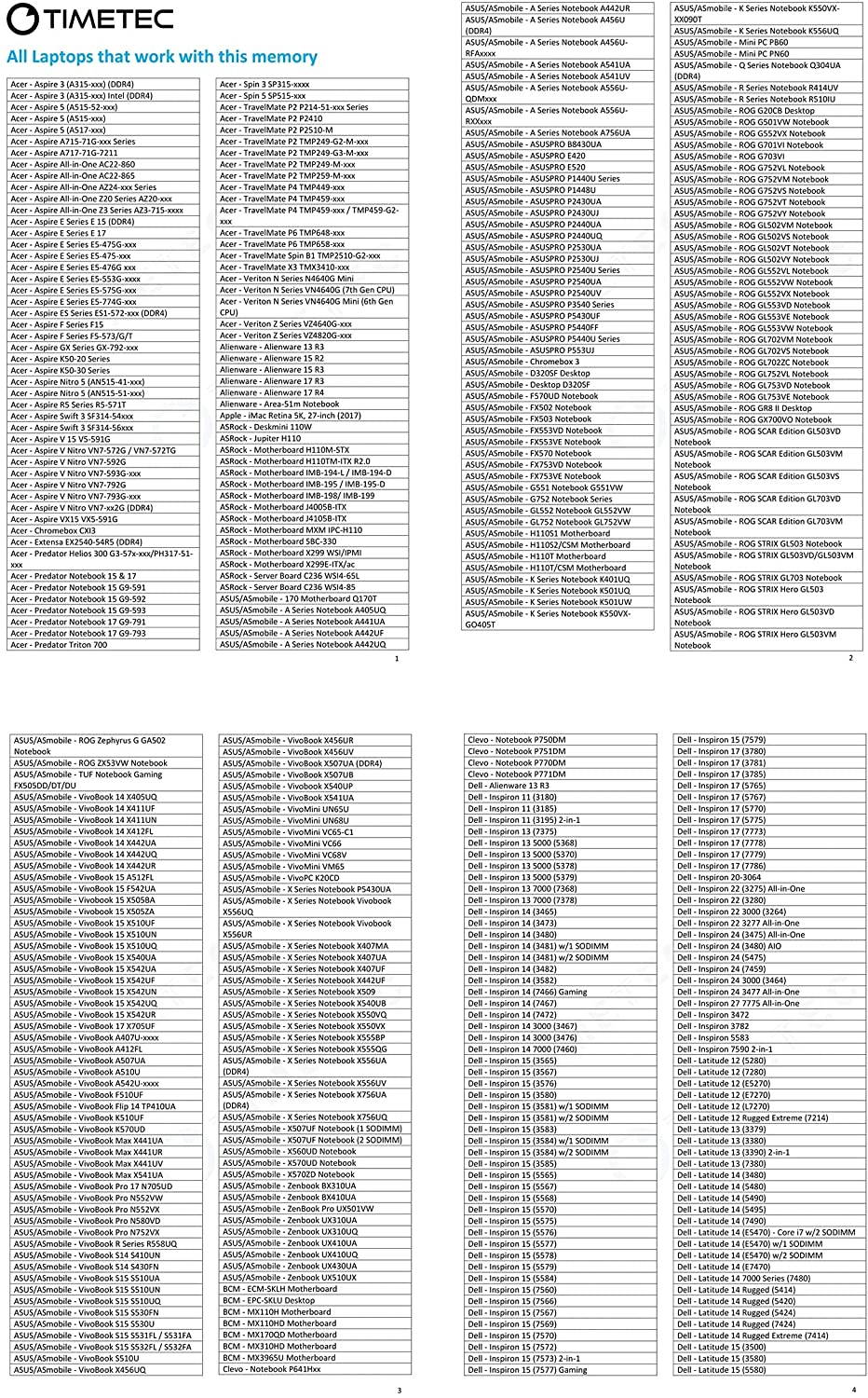 Timetec Hynix IC 8GB DDR4 2400MHz PC4-19200 Unbuffered Non-ECC 1.2V CL17 1Rx8 Single Rank 260 Pin SODIMM Laptop Notebook Computer Memory RAM Module Upgrade (8GB)