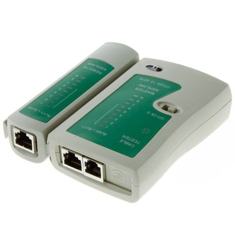 Telephone RJ11 RJ12 RJ45 CAT5 UTP Network USB Lan Cable Remote Tester - LED Indicate - For PC