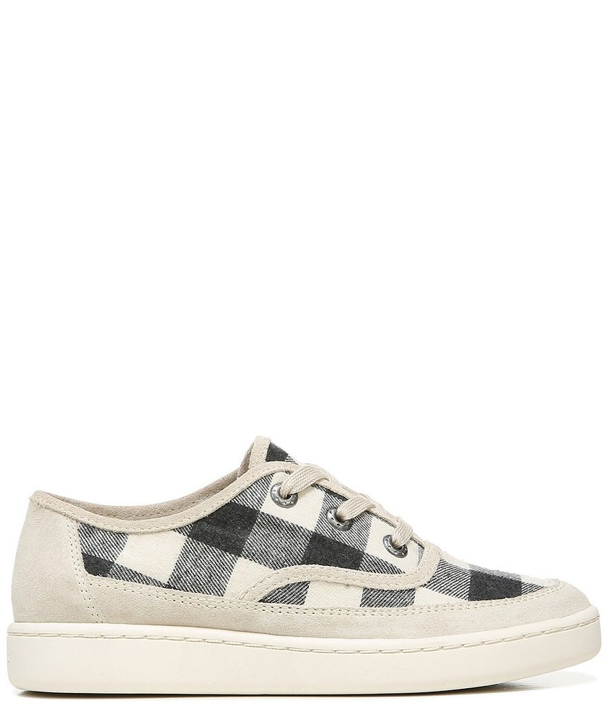 Zodiac Cheezburger Plaid Fabric Lace-Up Sneakers