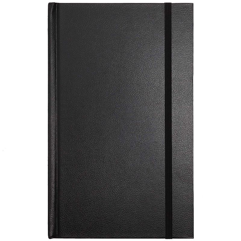 Paper Junkie Professional Stone Paper Notebook, Black Hardcover with Leather Feel, 5.25 x 8.5 inches