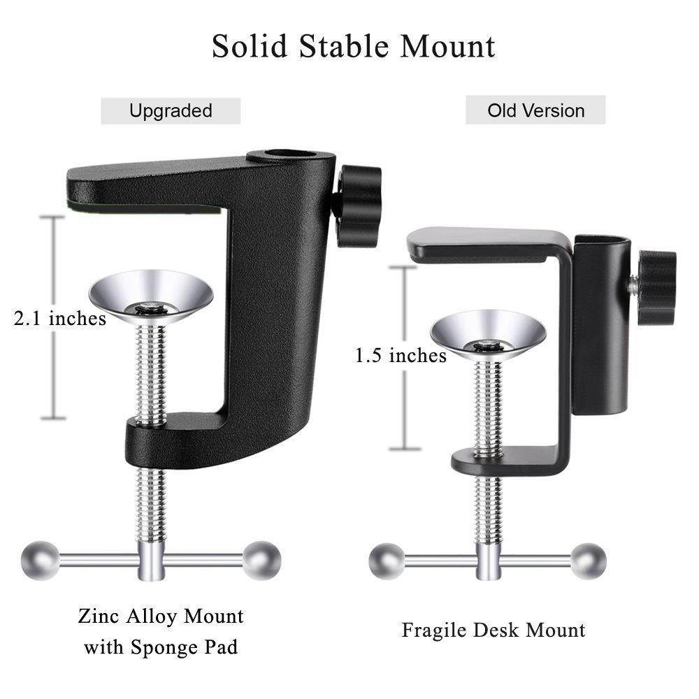 Etubby Webcam Mount Phone Holder Suspension Scissor Arm Webcam Stand Camera Phone Tripod Holder for Cellphones, Logitech Webcam C920 C930 C922 C615 and Other Devices with 1/4" Threaded