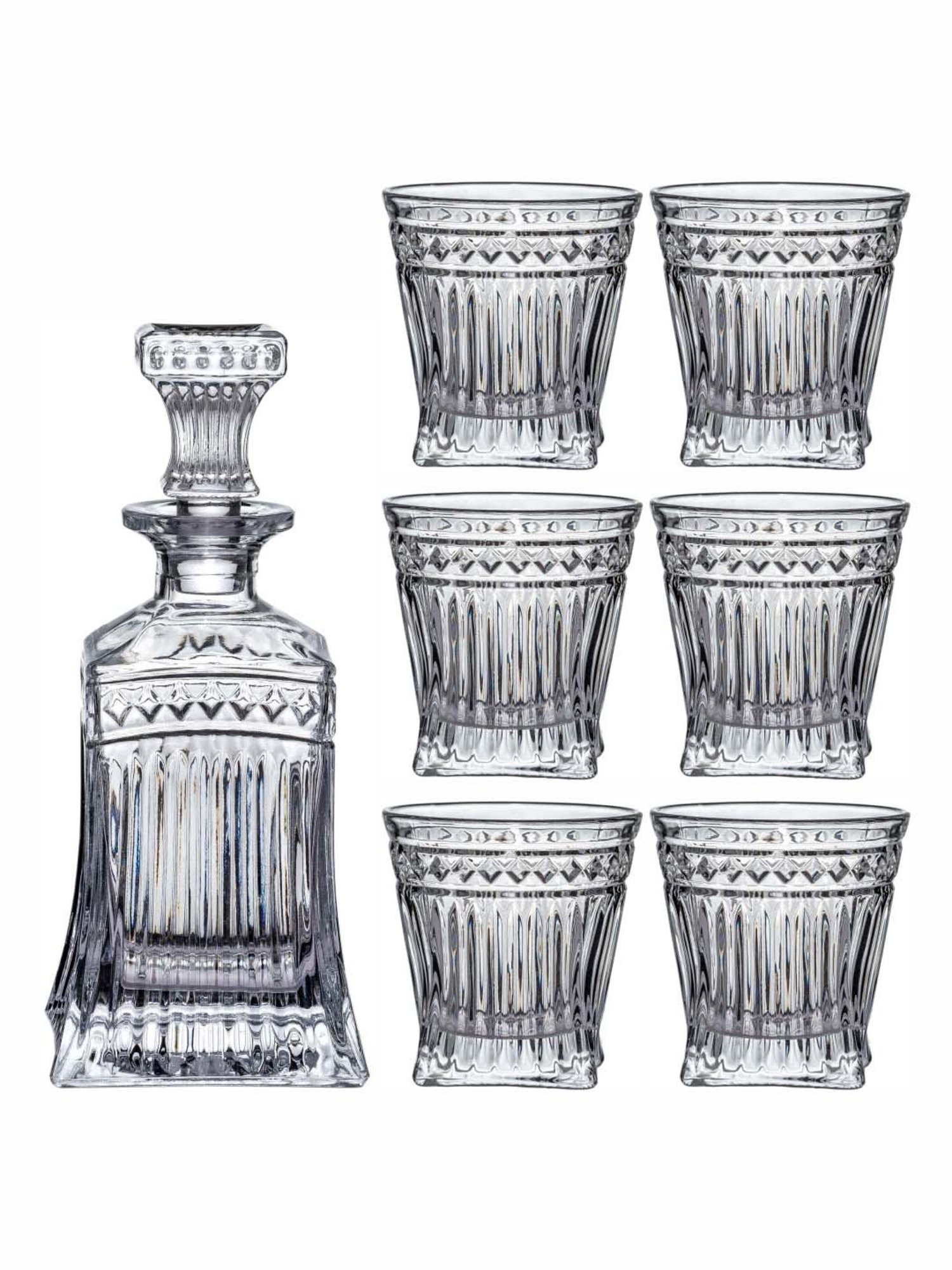 Pure Home and Living Blue Glass Decanter (0.7 L)