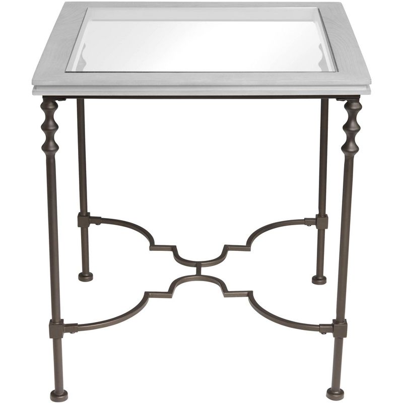 55 Downing Street Sheffield 22" Wide Bronze Distressed Wood End Table