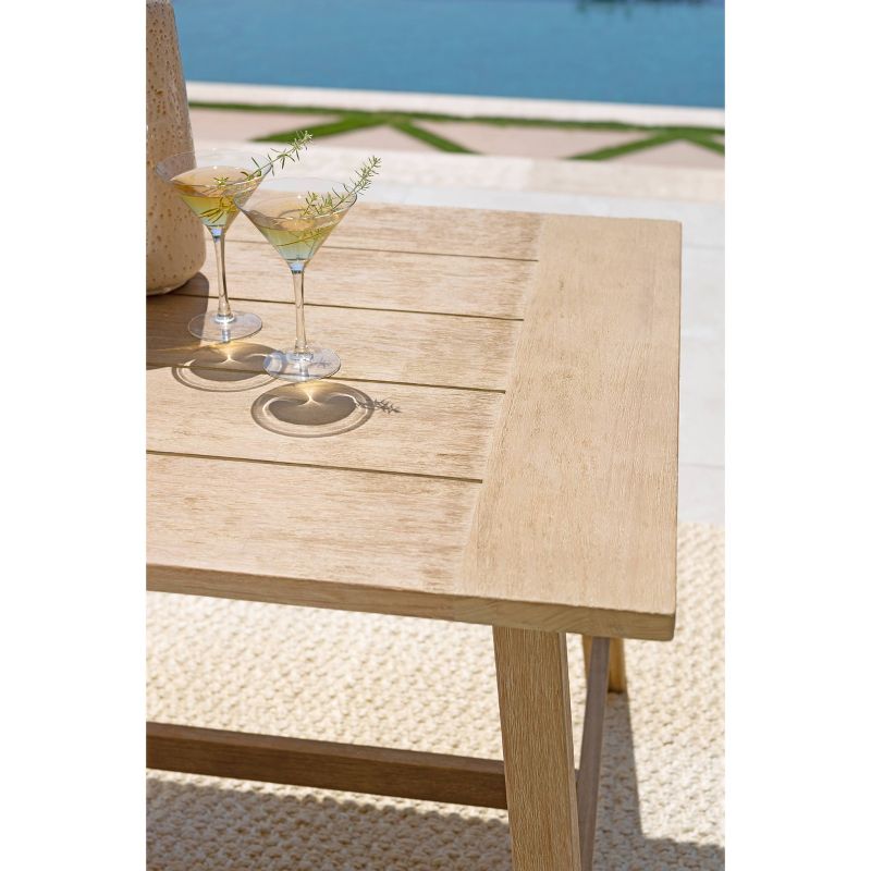 Sierra Outdoor Eucalyptus Wood Rectangular Outdoor Dining Table - Light Brown - Coaster