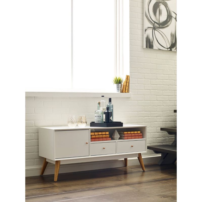 Lilou Media Console French White - Adore Decor
