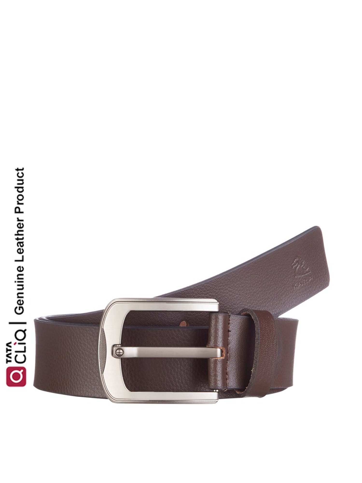 Kara Brown Leather Waist Belt for Men