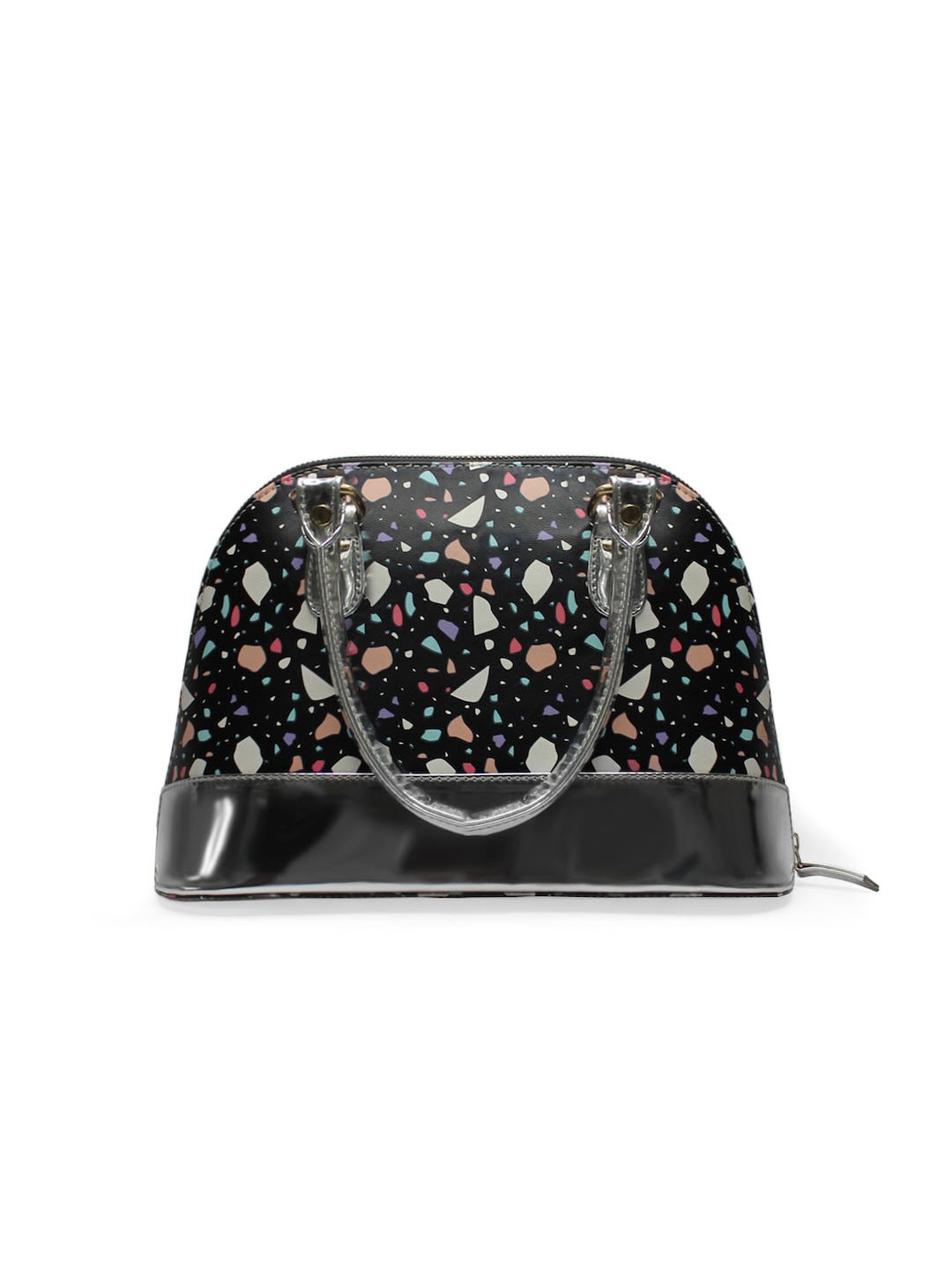 Modern Myth Black Printed Medium Handbag
