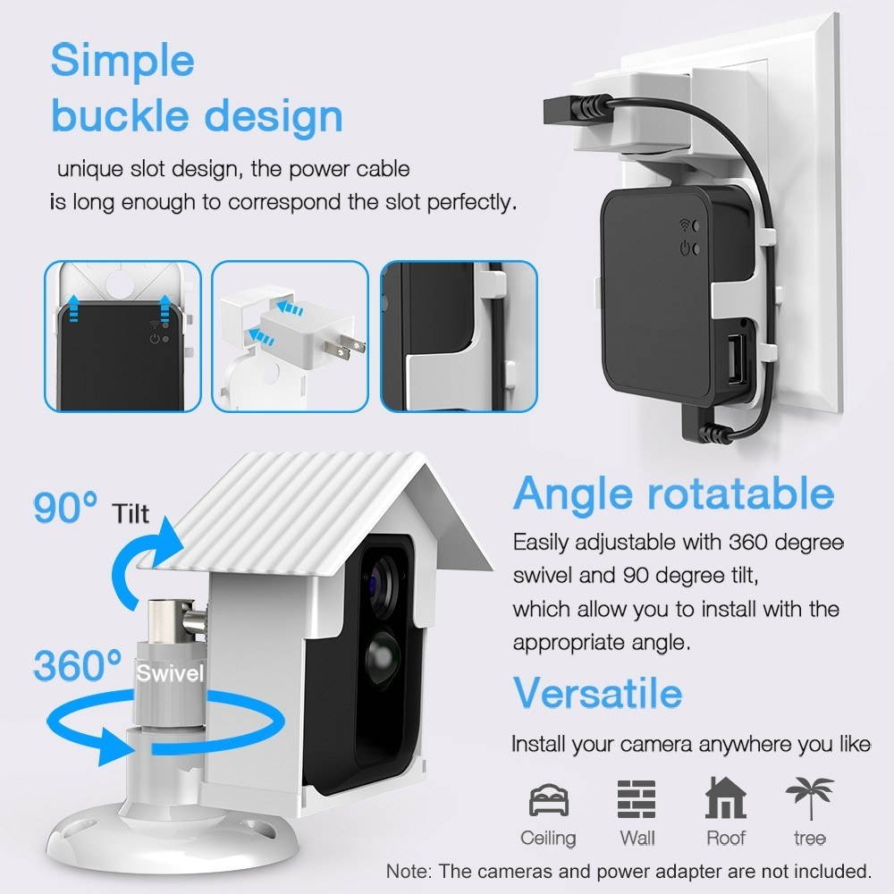 Wall Mount Bracket Kit for Blink XT Camera Weatherproof 360 Degree Protective Adjustable Indoor Outdoor Mount