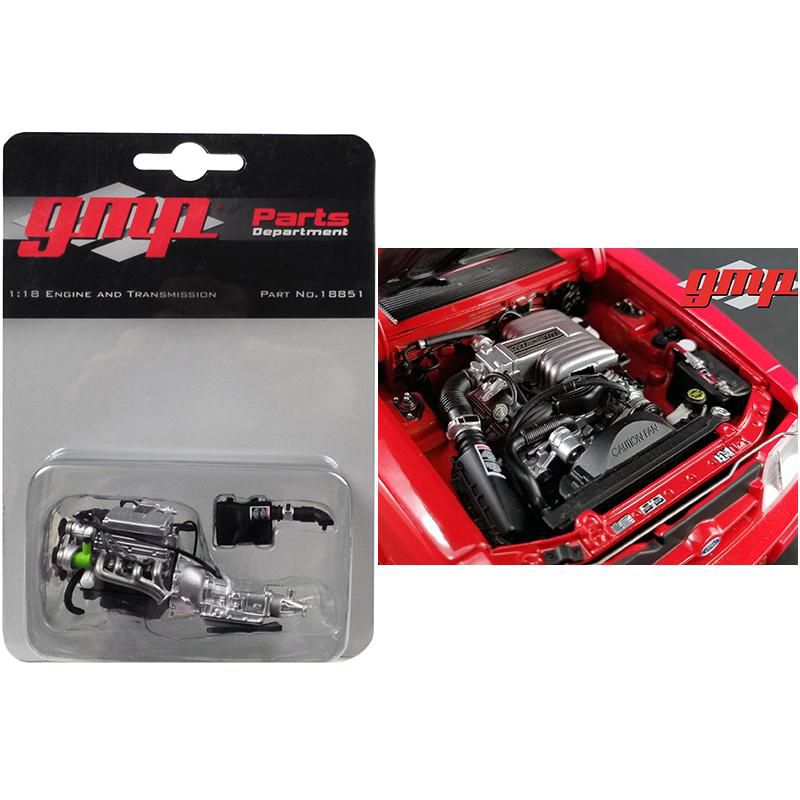 Ford 5.0 Engine and Transmission Replica from "1992 Ford Mustang LX" 1/18 Model by GMP