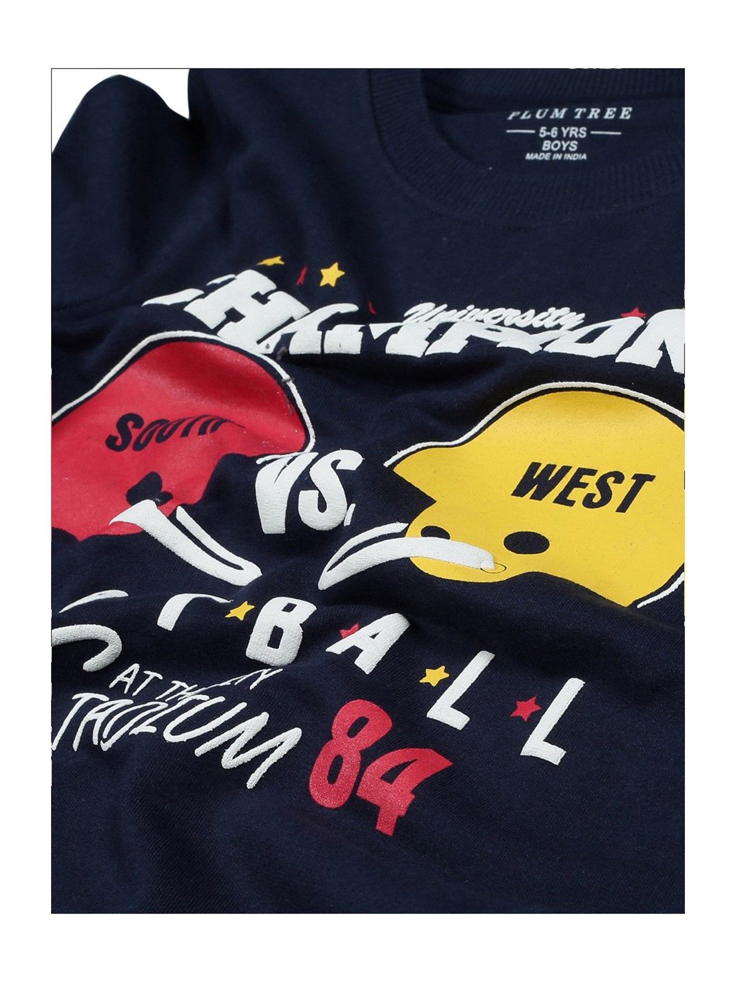 Plum Tree Kids Navy Printed  Sweatshirt