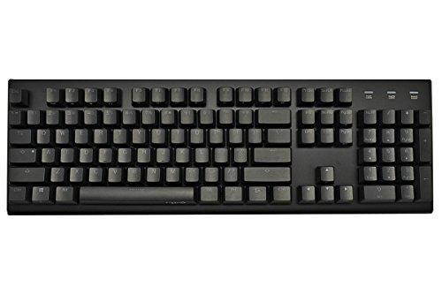MK Fission RGB Acrylic White LED Backlit Mechanical Keyboard - Black Keycaps, Brown Cherry MX Switches