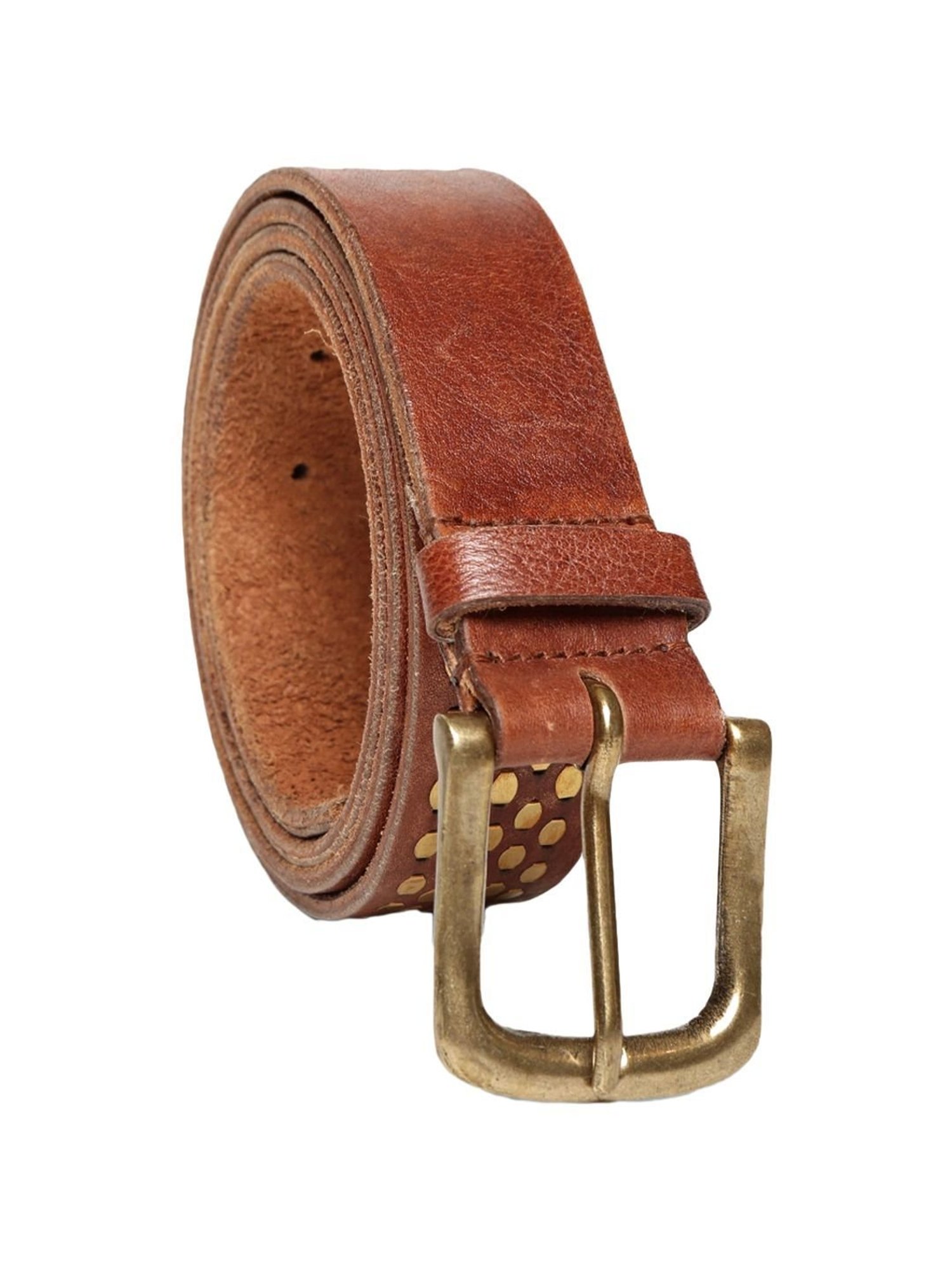 Art N Vintage Tan Leather Waist Belt For Women