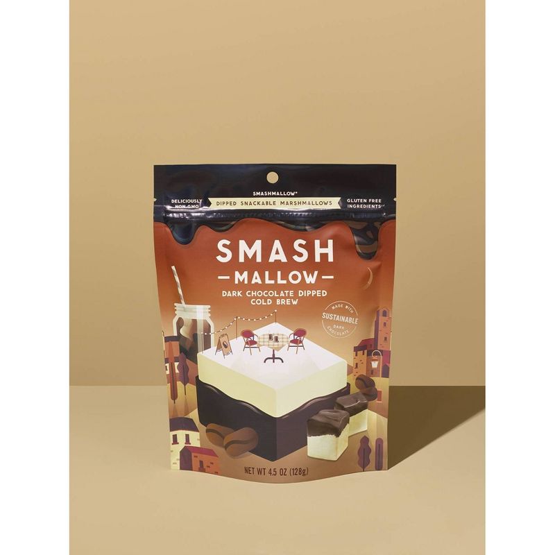 SmashMallow Dipped Cold Brew Snackable Marshmallow - 4.5oz