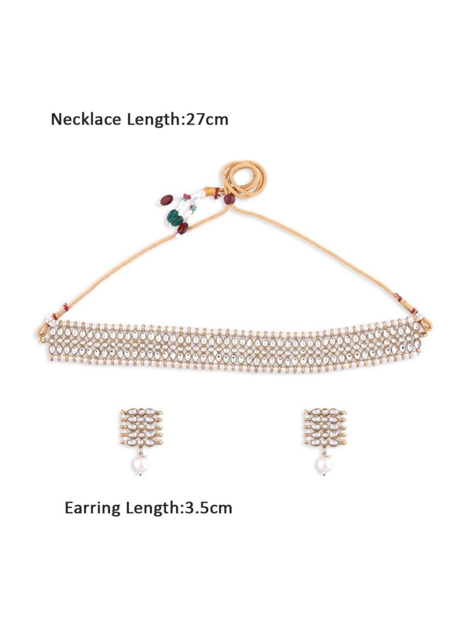 Fida Ethnic White Jewellery Set