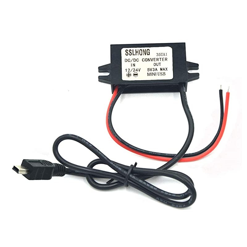 Mini USB DC 8-35V to DC 5V Step-Down Converter Buck Module 12V/24V to 5V 3A 15W Power Adapter