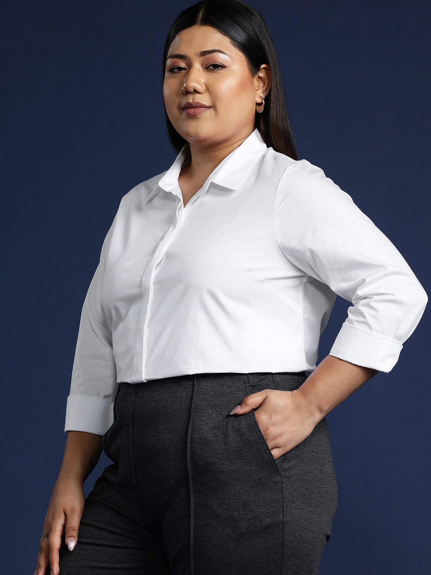 Van Heusen Maroon Plain Formal Shirt