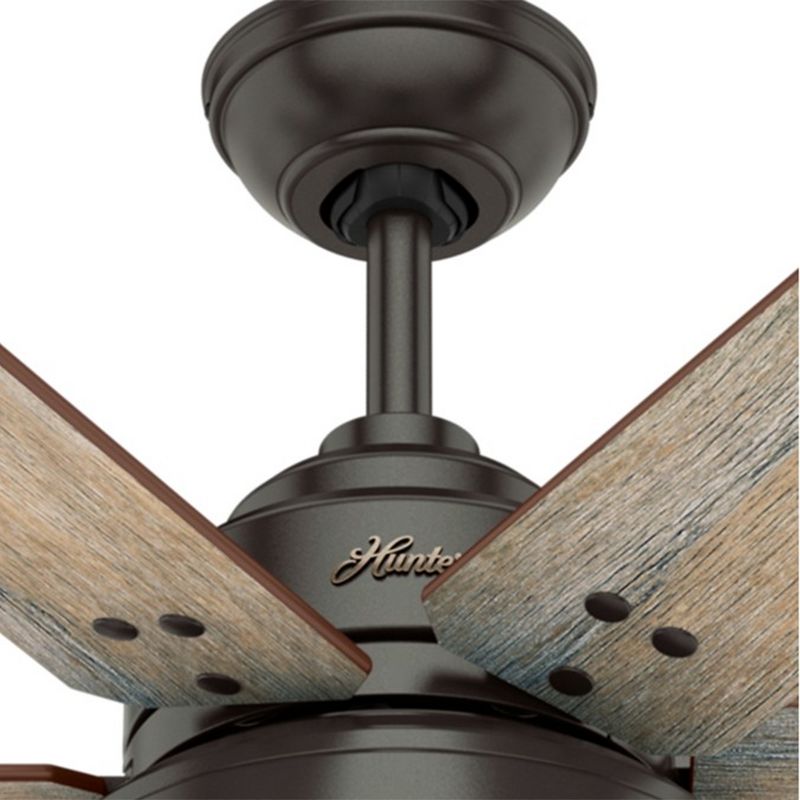 Hunter Fan Company Warrant 70-inch Multiple Speed Ceiling Fan with LED light, Noble Bronze