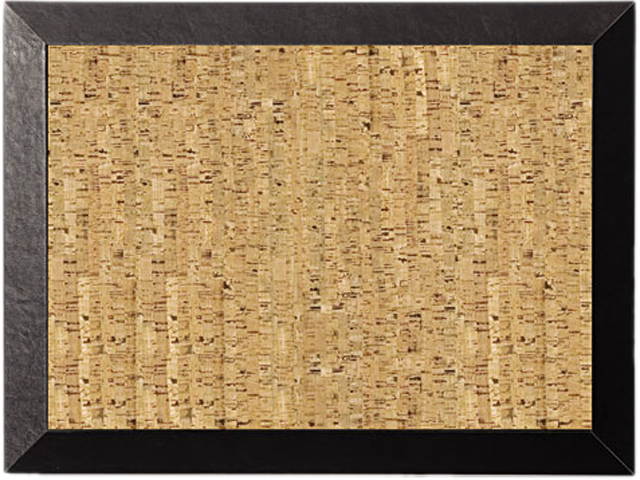 Bi-Silque SF0422581012 Mastervision Natural Cork Bulletin Board, 18x24, Cork/Black