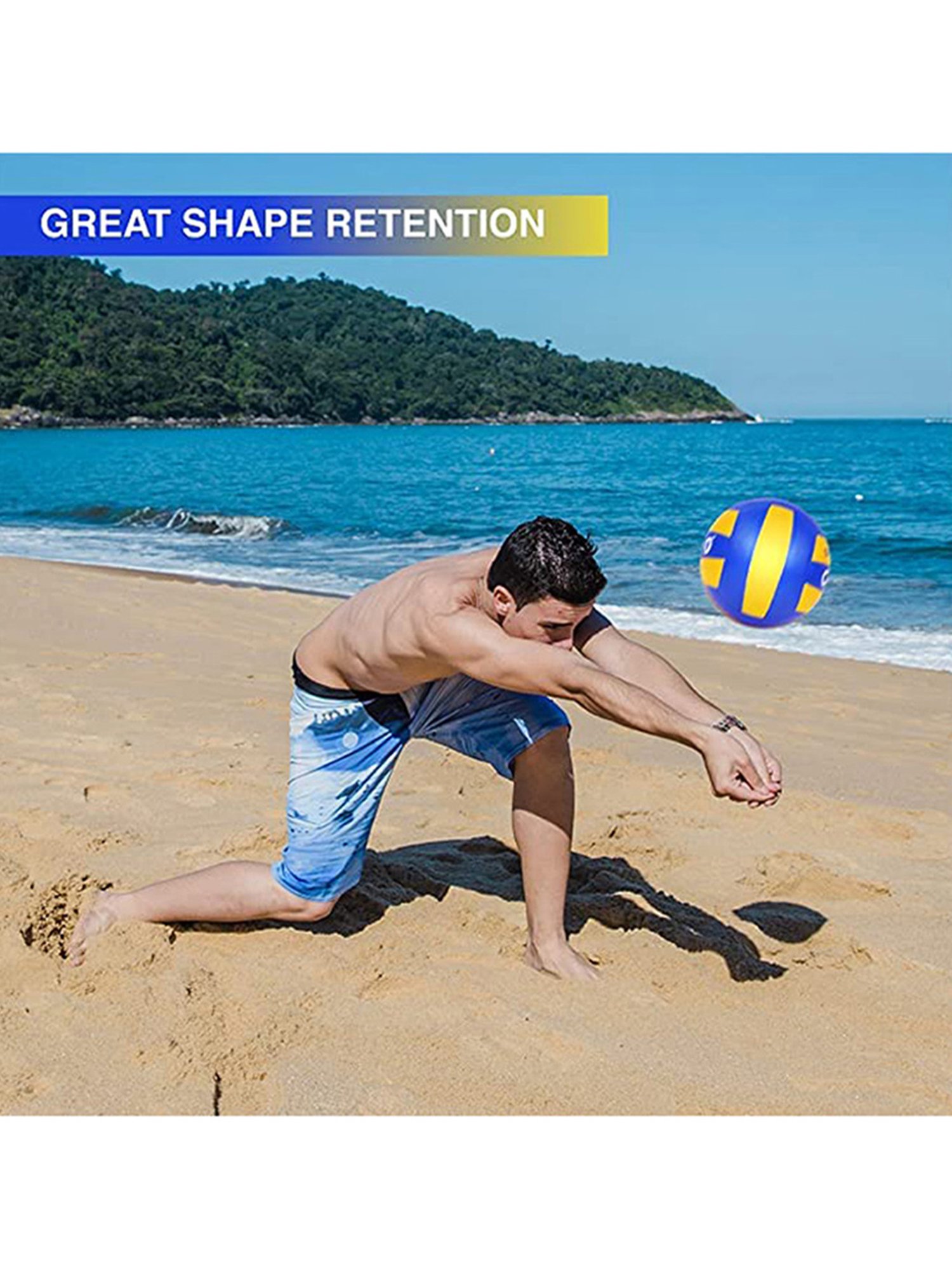 Cosco Leather Pasted Volleyball (Multicolor) Size - 4