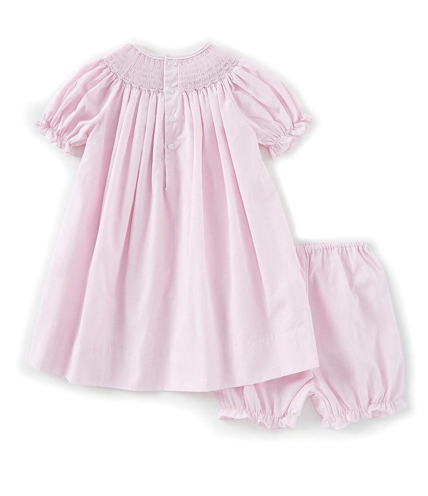 Petit Ami Baby Girls 12-24 Months Birthday Smocked Short Sleeve Dress