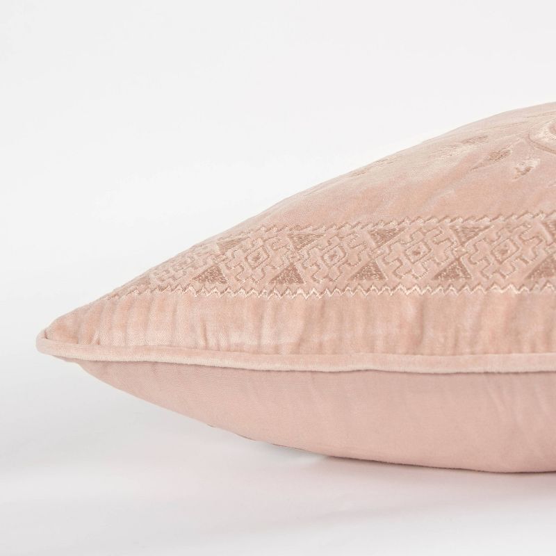 2pk Mina Victory Life Styles Solid Velvet Pillow Covers Brown - Nourison