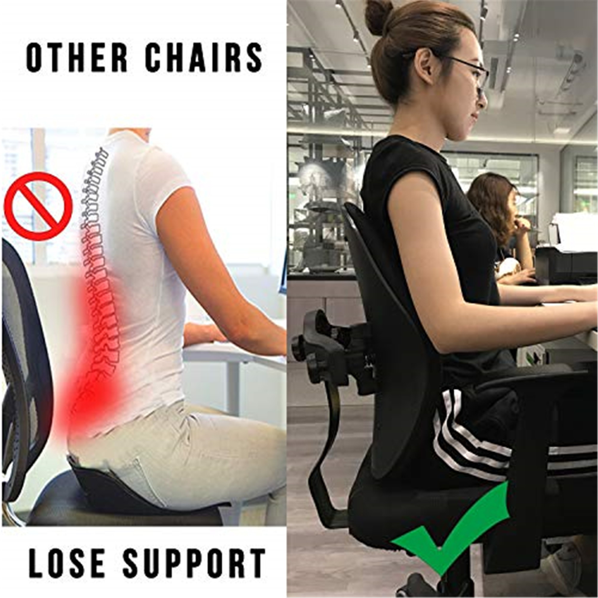 Ergonomic Office Chair Desk Computer High Back Swivel Chair Managerial Executive Chair with Adjustable Lumbar Support