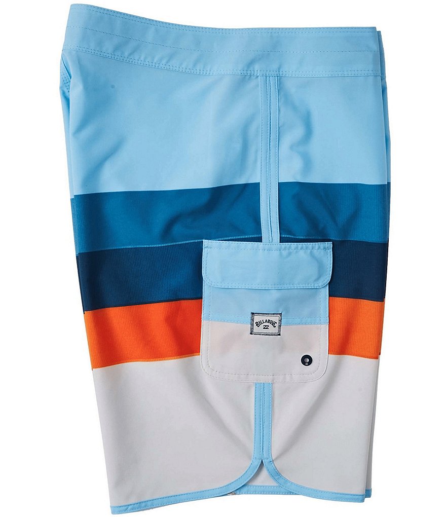 Billabong 73 Stripe Pro 20#double; Outseam Striped Recycler Recycled Materials Board Shorts