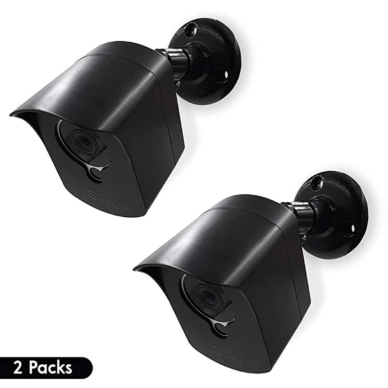 Mounting Kit for Wyze Cam (1 pcs Black) - Outdoor Case for Wyze Camera & v2 1080p Full HD w/Screw Mounts - Wyze Waterproof Cover with Wall Mount Bracket - Solid Housing for Wyze Cams by