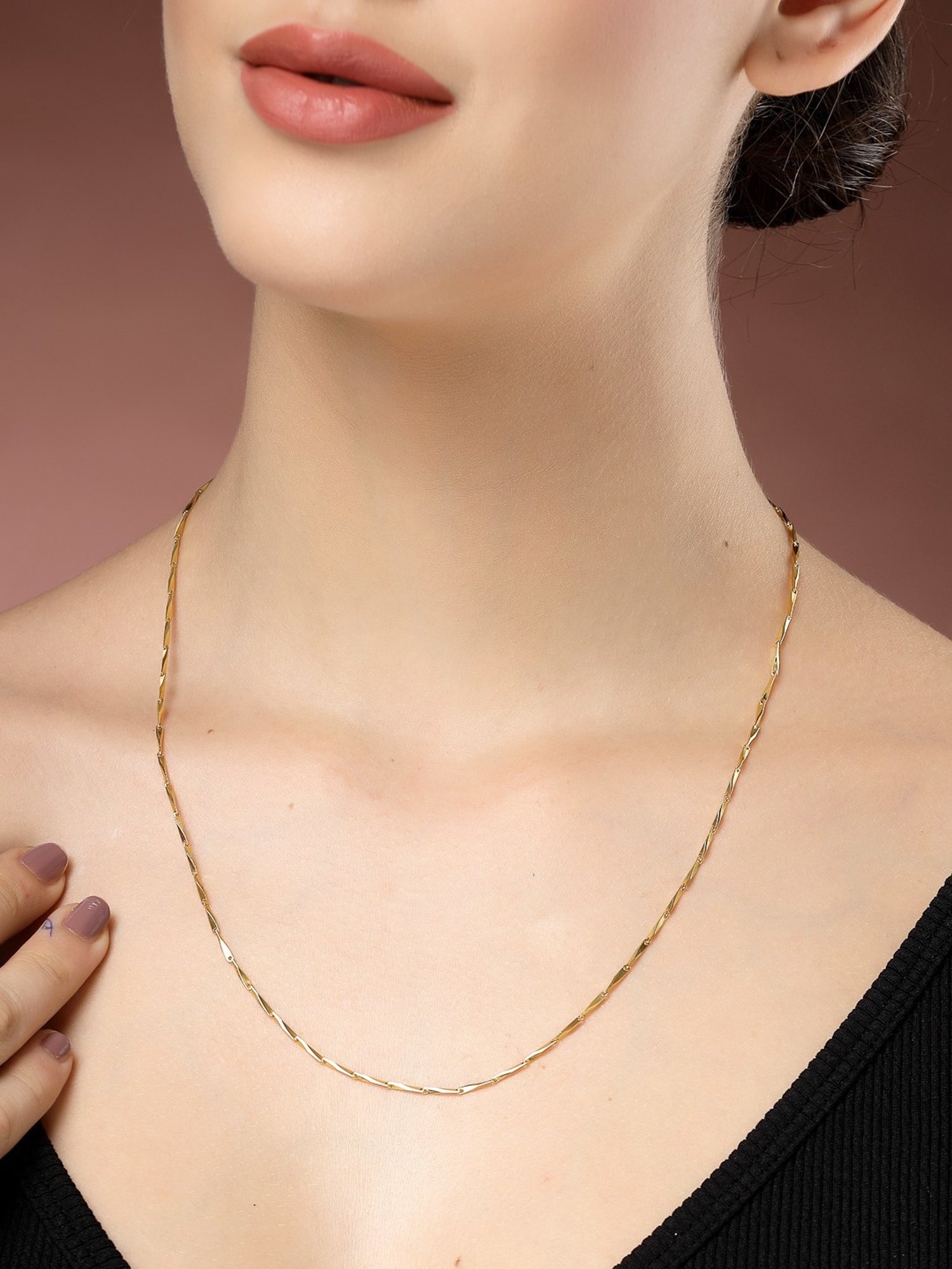 NVR Women's Gold-Plated Minimal Chain