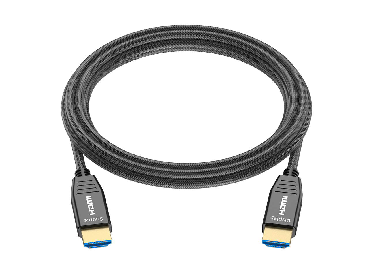 Fiber HDMI Cable 16.4ft 4K 60Hz, HDMI 2.0b Fiber Optic Cable Nylon Braided HDR10, ARC, HDCP2.2, 3D, 32Gbps Fiber Optic HDMI Cable Subsampling 4:4:4/4:2:2/4:2:0 Slim and Flexible
