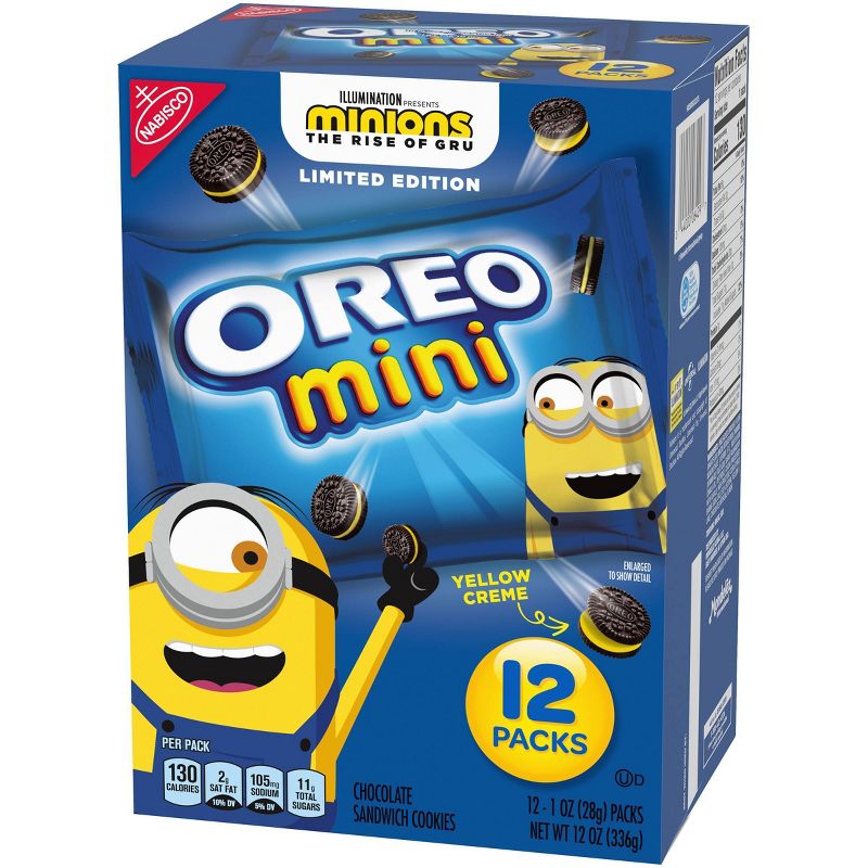 Nabisco Minions Mini Oreo Cookies Limited Edition Cookies - 12ct