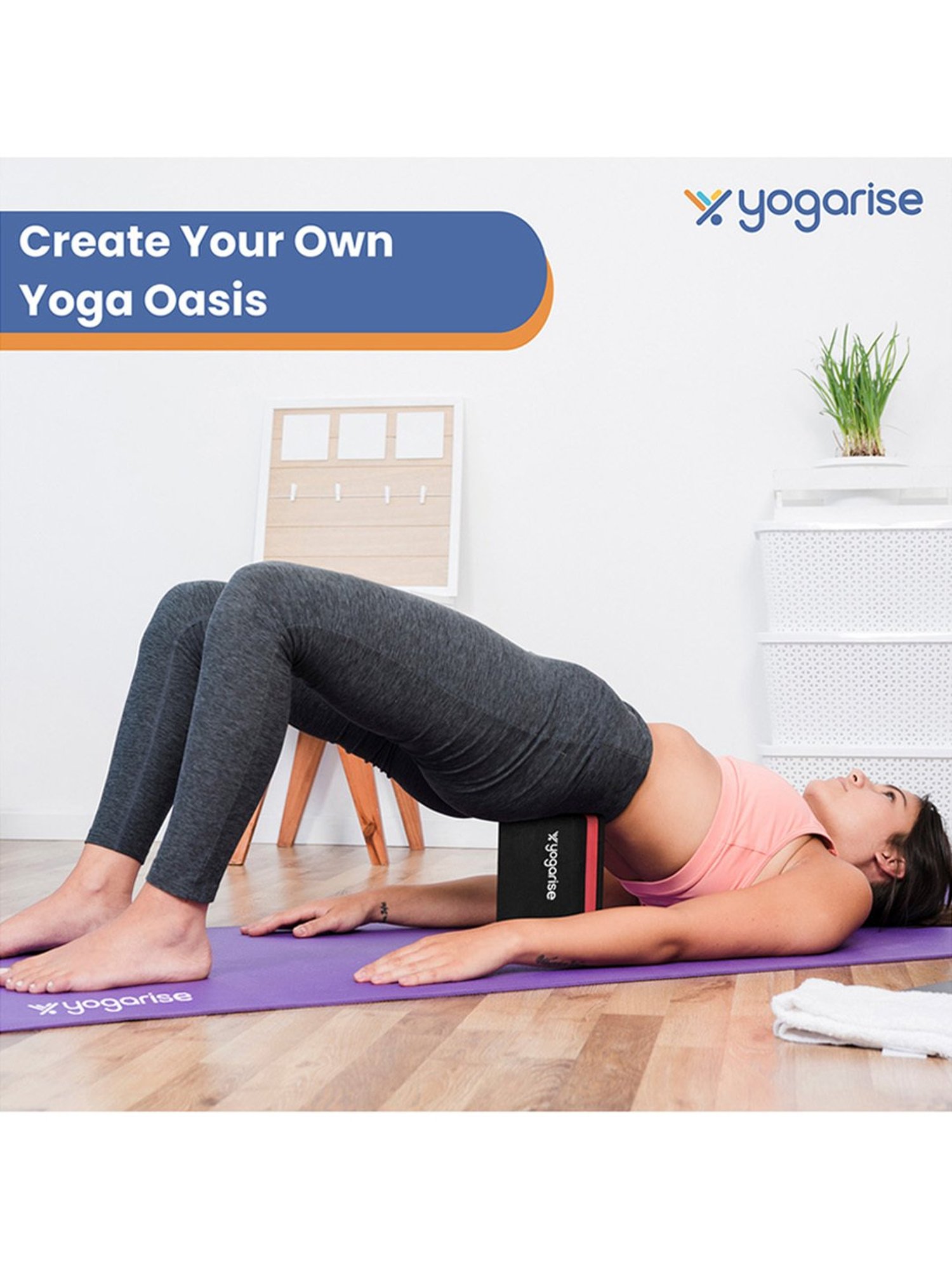 Yogarise Yoga Blocks for Yoga Practice (Red)