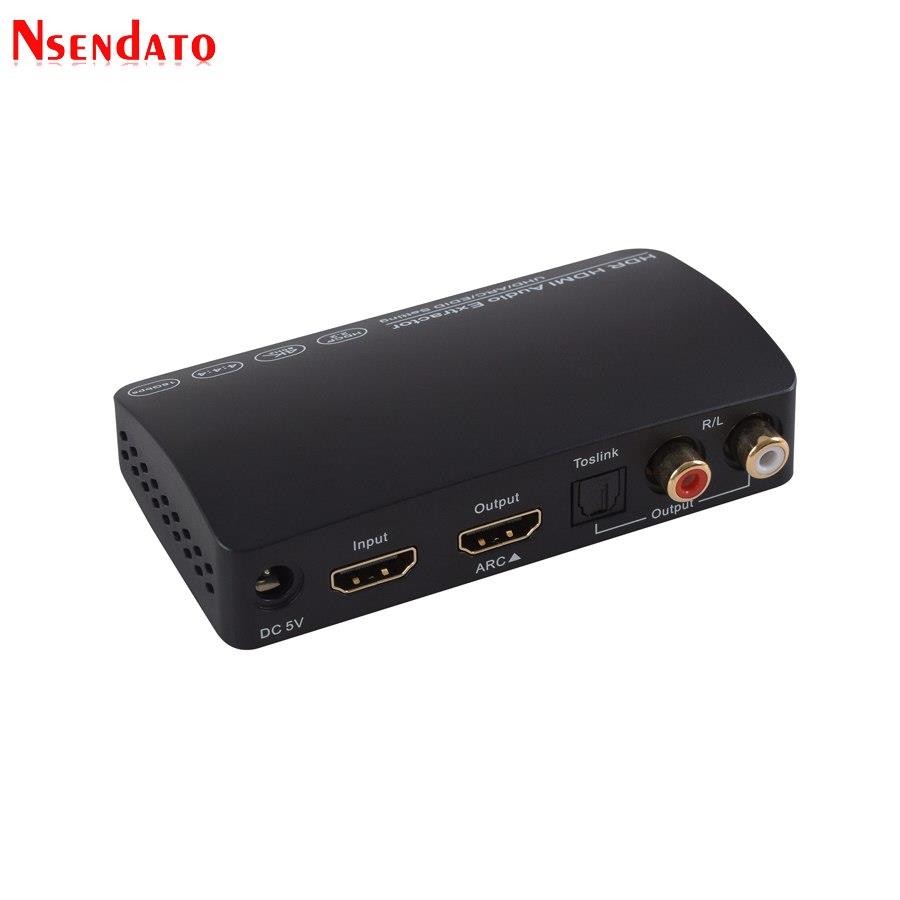 1 In 1 Out HDR UHD HDMI 2.0 Audio Extractor Switcher 4k 60HZ HDR HDMI2.0 Audio Extractor Adapter with ARC EDID For PS4 DVD HDTV