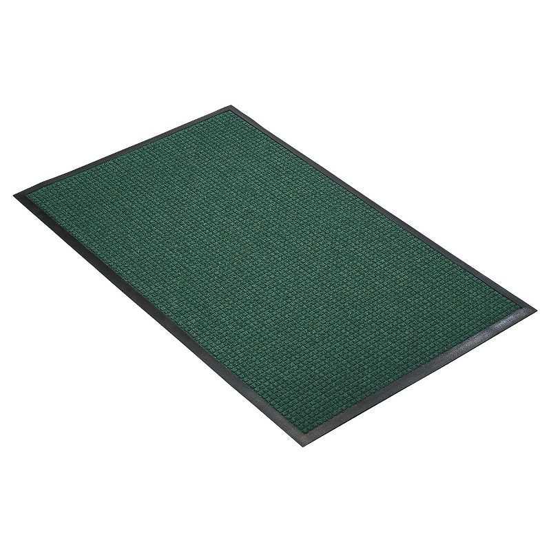 1'4"x2'4" Rectangle Indoor and Outdoor Polyurethane Floor Mat Black - PiccoCasa