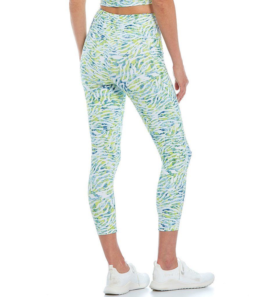 Kinesis Pastel Zebra Mid Rise Crop Leggings
