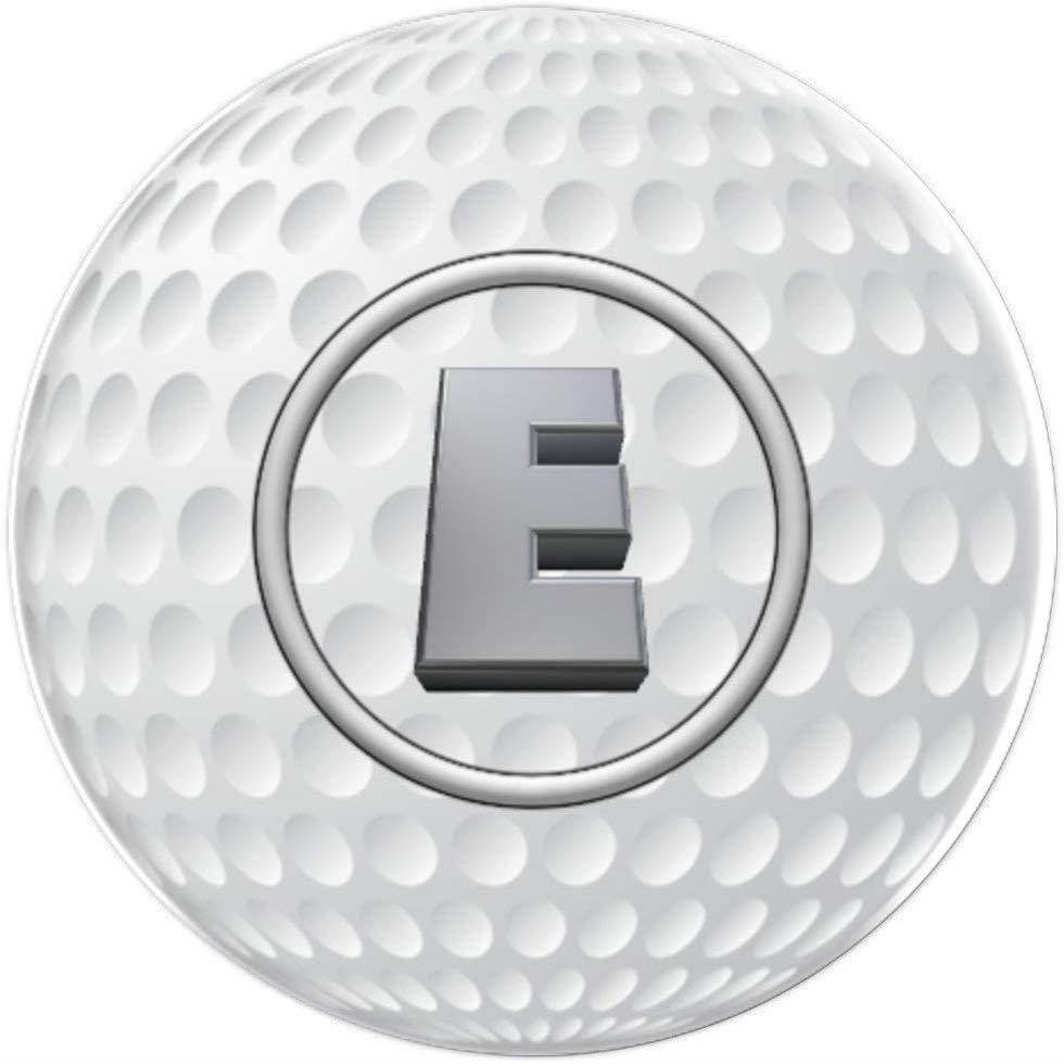 Initial Monogram Letter E White Golf Ball Golfing Sports Fan