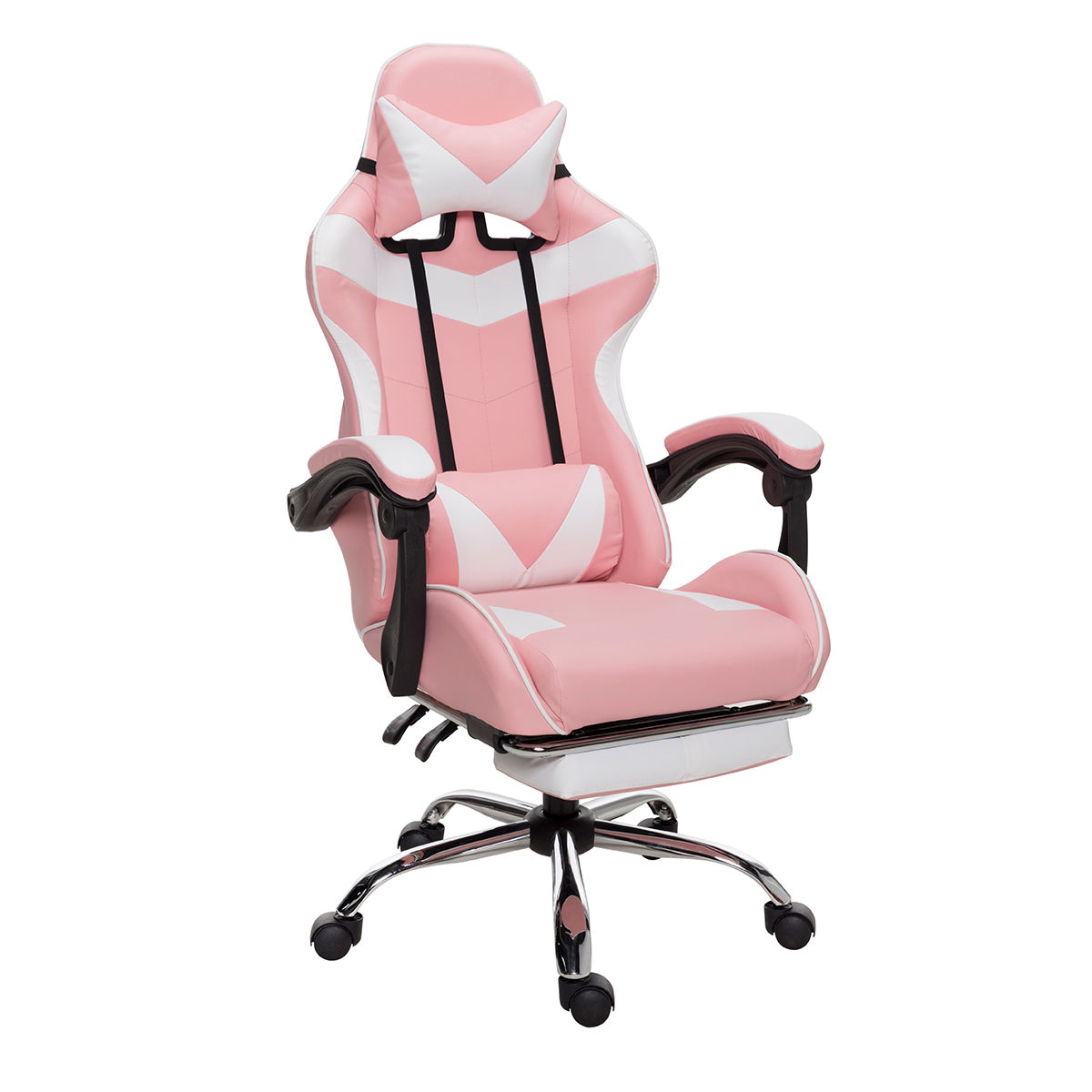 Leather Home Office Gaming Chair High Back Swivel Recliner Seat with Footrest