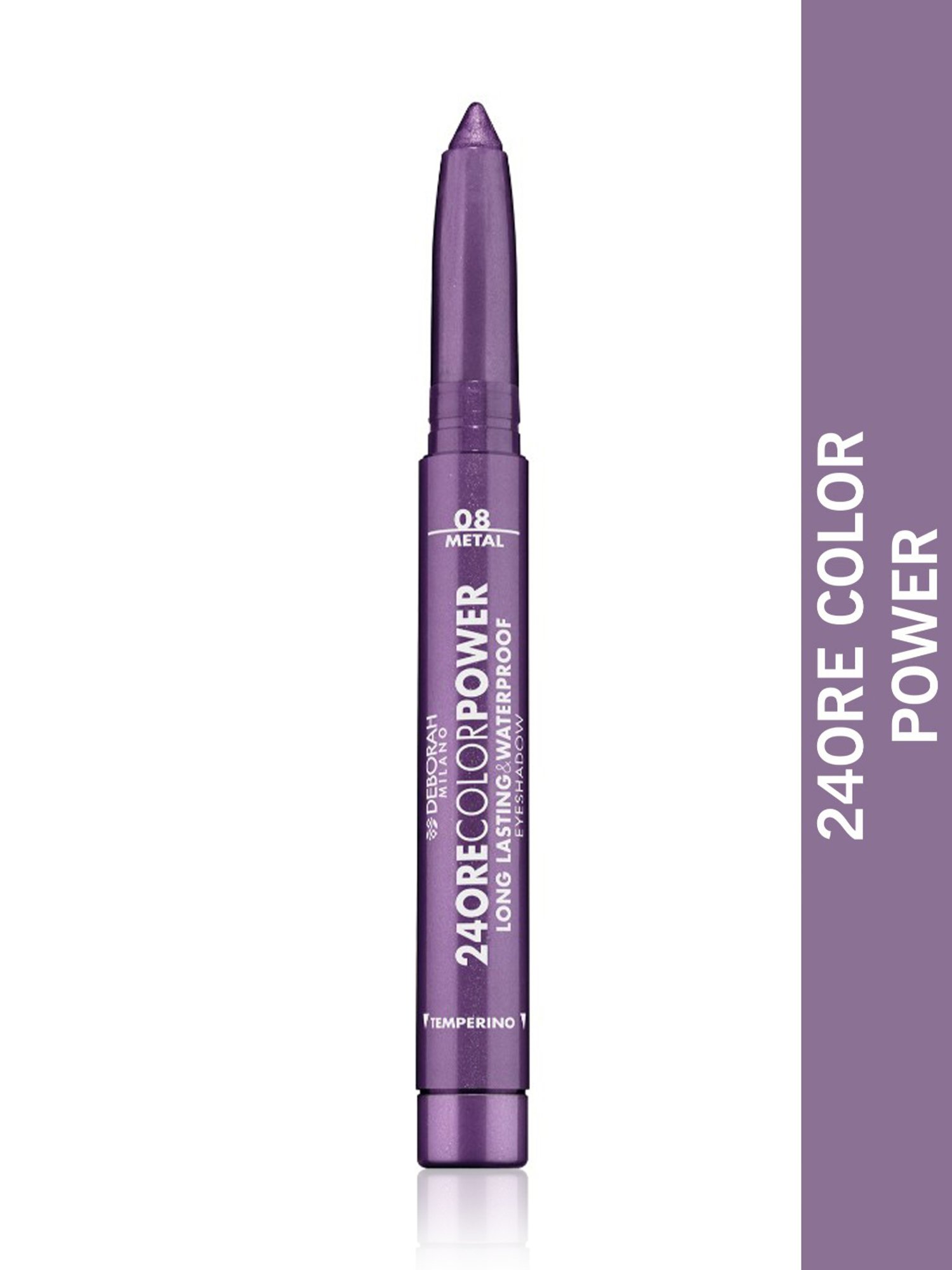Deborah Milano 24 Ore Color Power Long Lasting & Waterproof Eyeshadow 08 Deep Purple - 1.4 gm