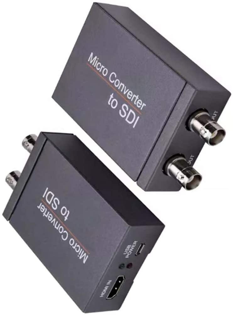 Kingjinglo HD-MI to SDI DC 5V 1080P HDMI-Compatible to 2CH SDI Converter with Audio 3G-SDI/HD-SDI Broadcast Adapter