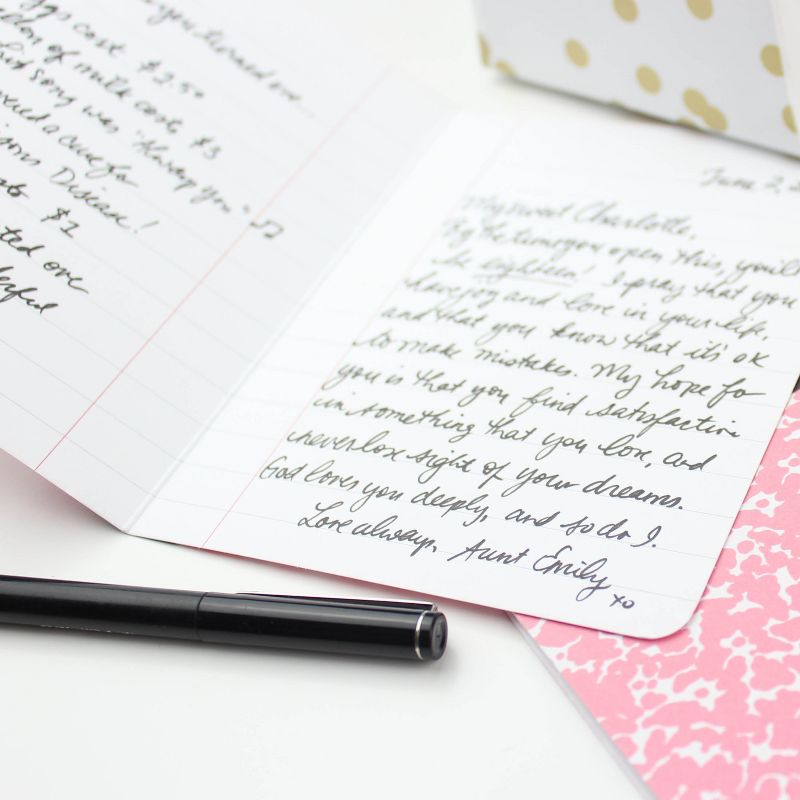 "First Birthday Time Capsule" NoteCard Pink