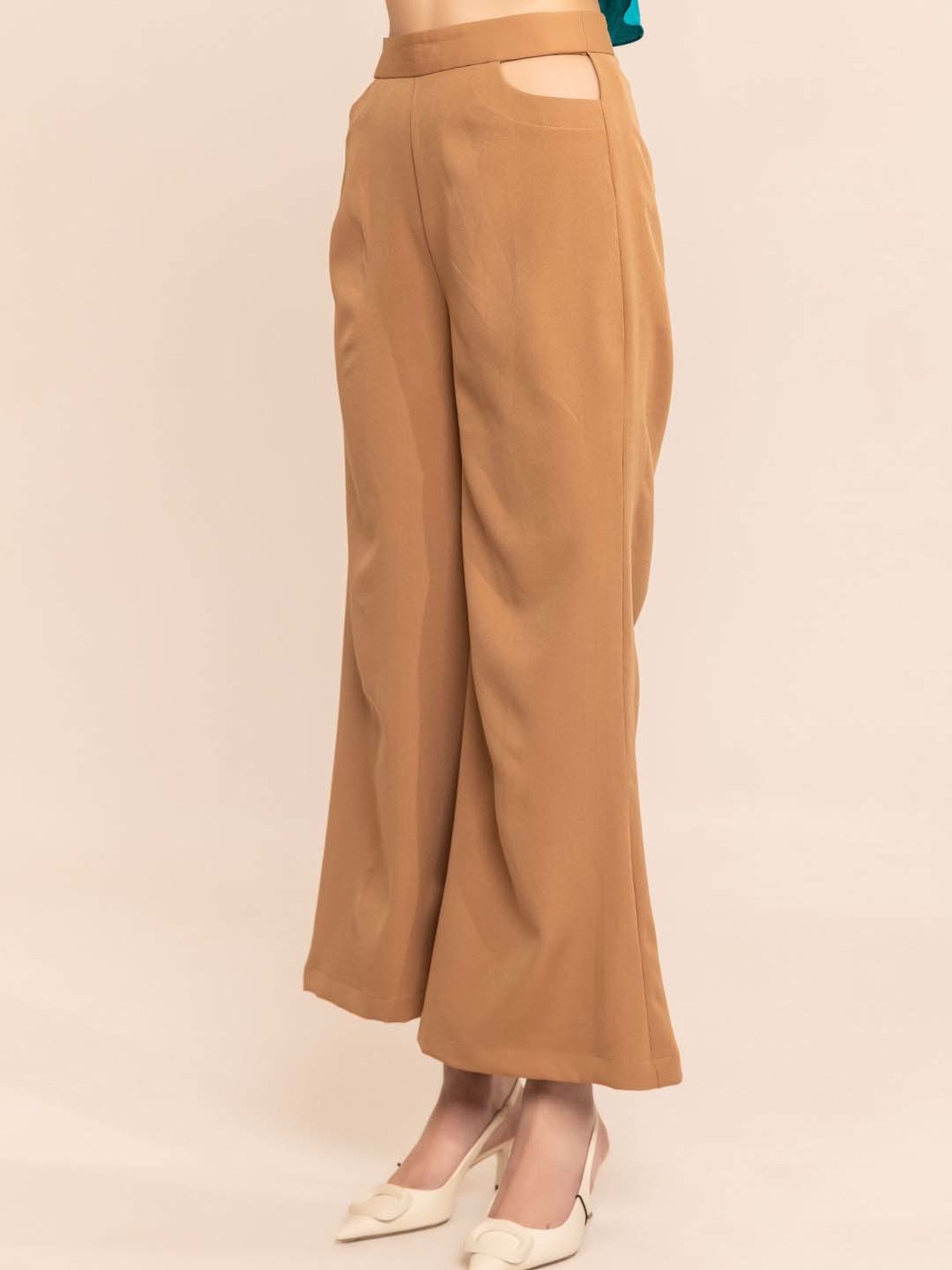 KAORI BY SHREYA AGARWAL Brown Mid Rise Bootcut Trousers