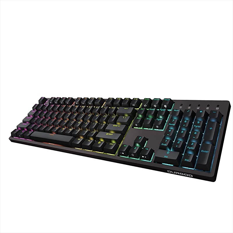 Taurus K310 Mechanical Gaming Keyboard - 104 Keys - Double Shot PBT - NKRO - USB Type C (Cherry Black, Grey)