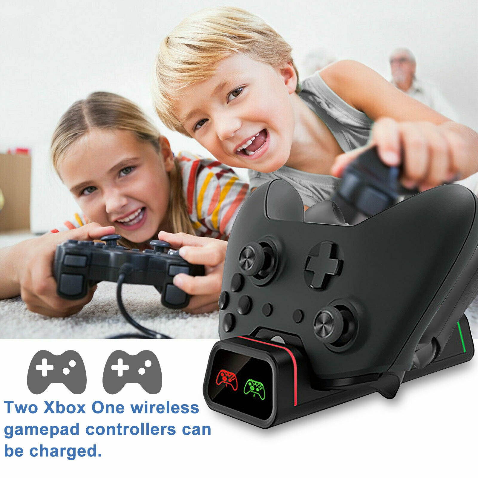 Xbox One S Cooling Dock, Xbox One S Vertical Stand with 3 High Speed Cooling Fans & 2-Port USB Charging & Data Syncing for Xbox One S Gaming Console