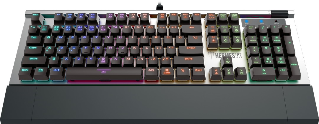 2, 60% Wired/Wireless Mechanical Keyboard (Kailh Box Brown Switch/White Case) - Full Keys Programmable - True RGB Backlit - Tap Arrow Keys - Double Shot PBT Keycaps - NKRO - 1900mAh Battery