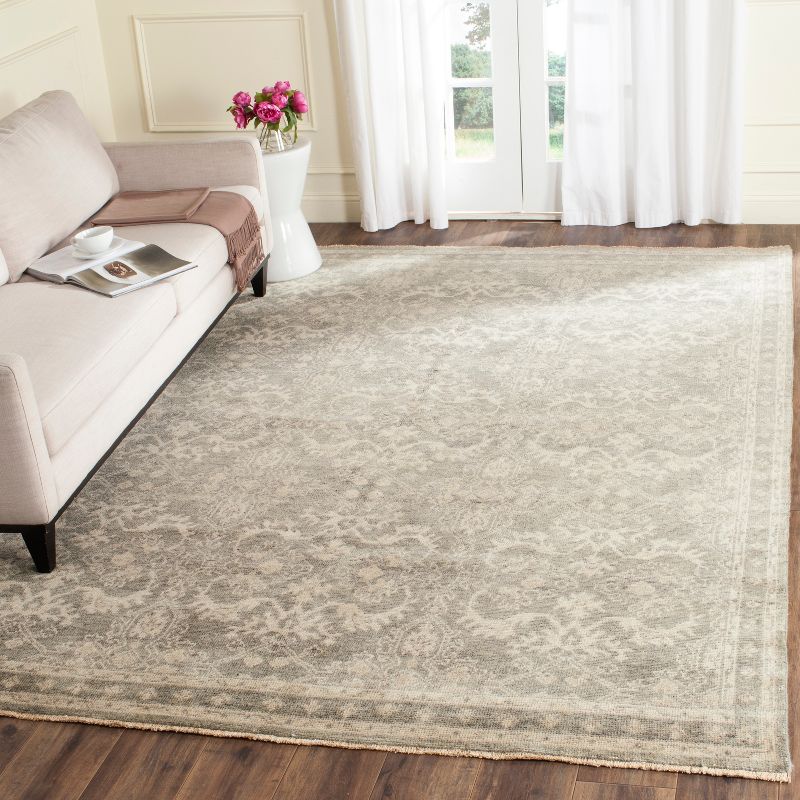 9'x12' Jacquard Knotted Area Rug Gray/Ivory - Safavieh