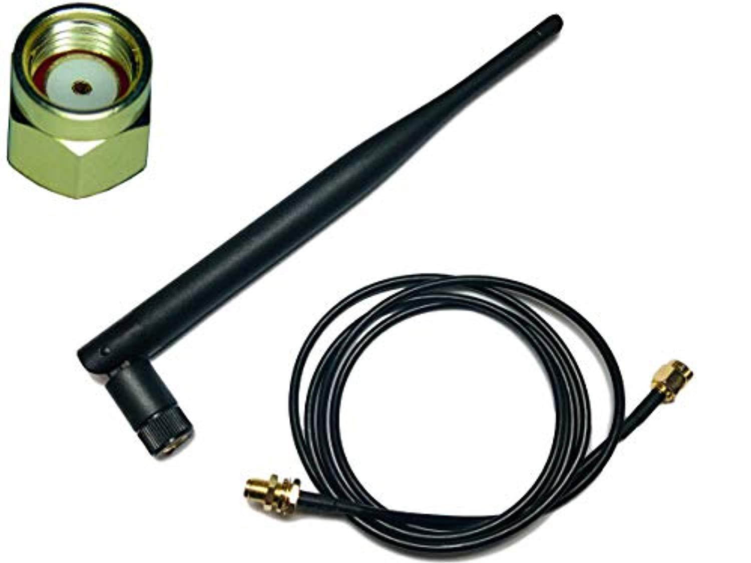 1 x dual band 2.4ghz 5ghz 6dbi rp-sma wireless antenna plus 1m rg174 cable