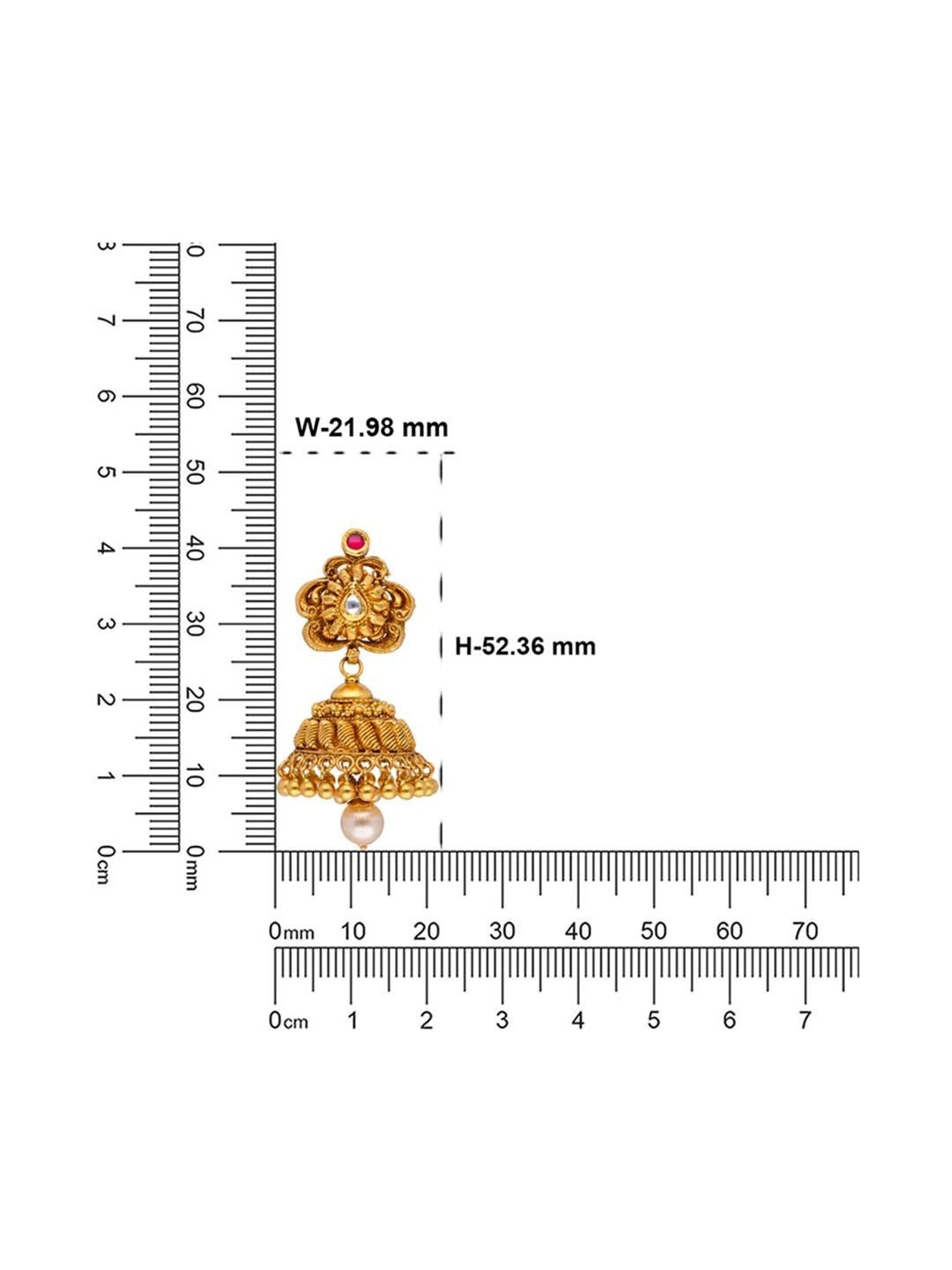 CKC Exquisite Gemset Kundan Gold Eardrops