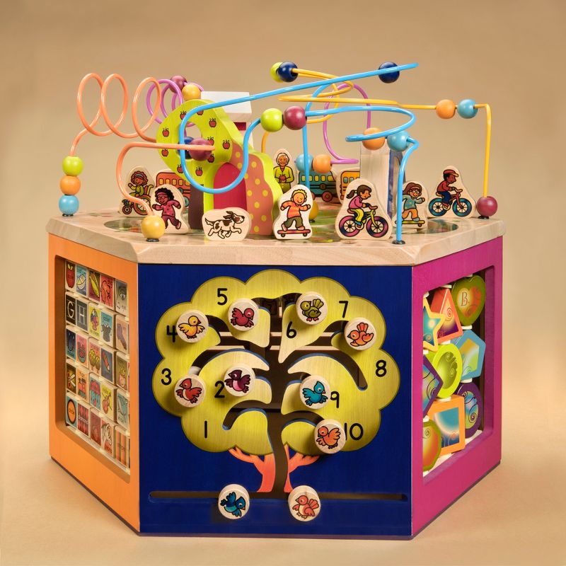 B. toys Wooden Activity Cube - Youniversity